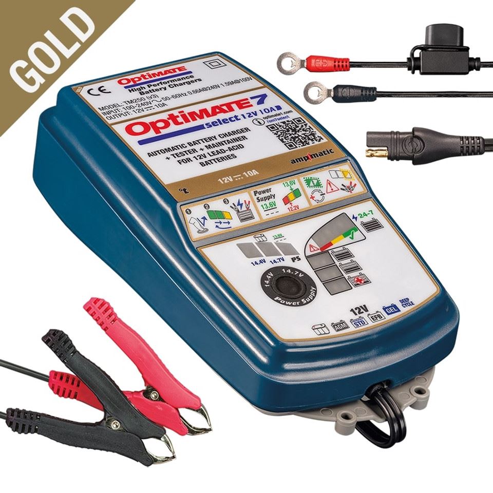 OptiMate 7 Select Gold 10A 12V Battery Charger Optimiser